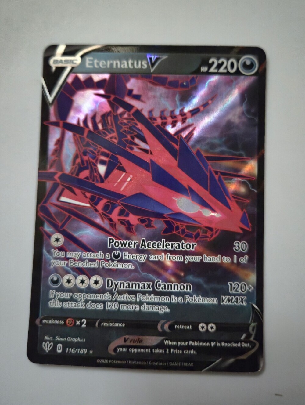 Eternatus V #116 | Pokemon Darkness Ablaze Holo Card